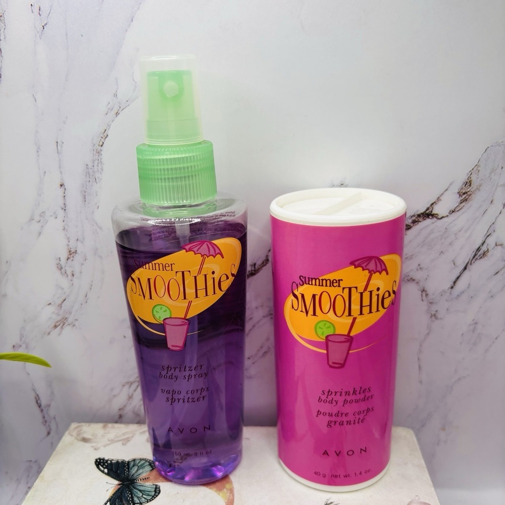 Vintage‎ Avon Summer Smoothies Spritzer Spray & Body Powder 2 Piece Set New